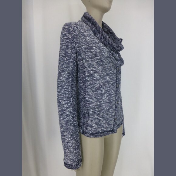 Saturday/Sunday Anthropologie Knit Moto Button-Up Sweater (Size S) - Picture 3 of 10